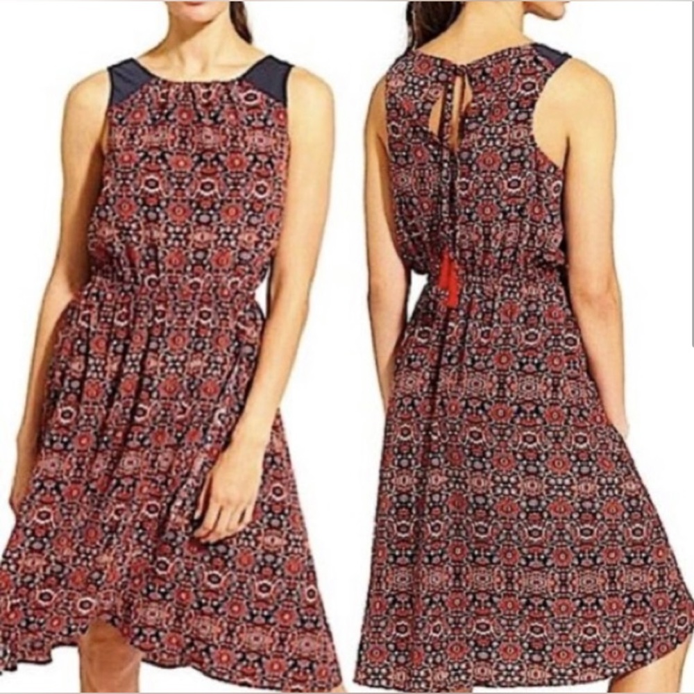 ATHLETA Printed Martinique Dress, RED SIZE XXS